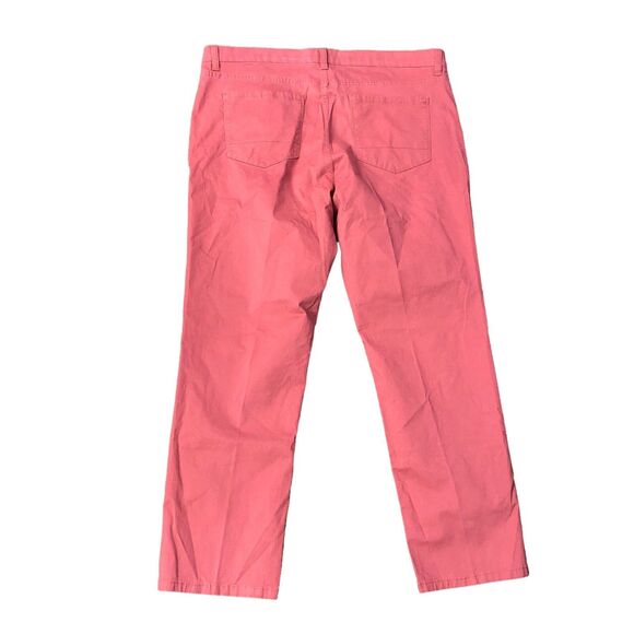 Size 40x30 Roundtree & Yorke Stretch Pants Straight Fit Casual Berry Color Denim - Picture 2 of 12